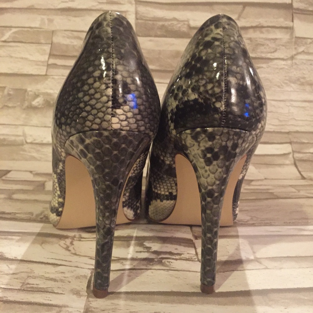 JUSTFAB faux snakeskin heel. @katherineasb